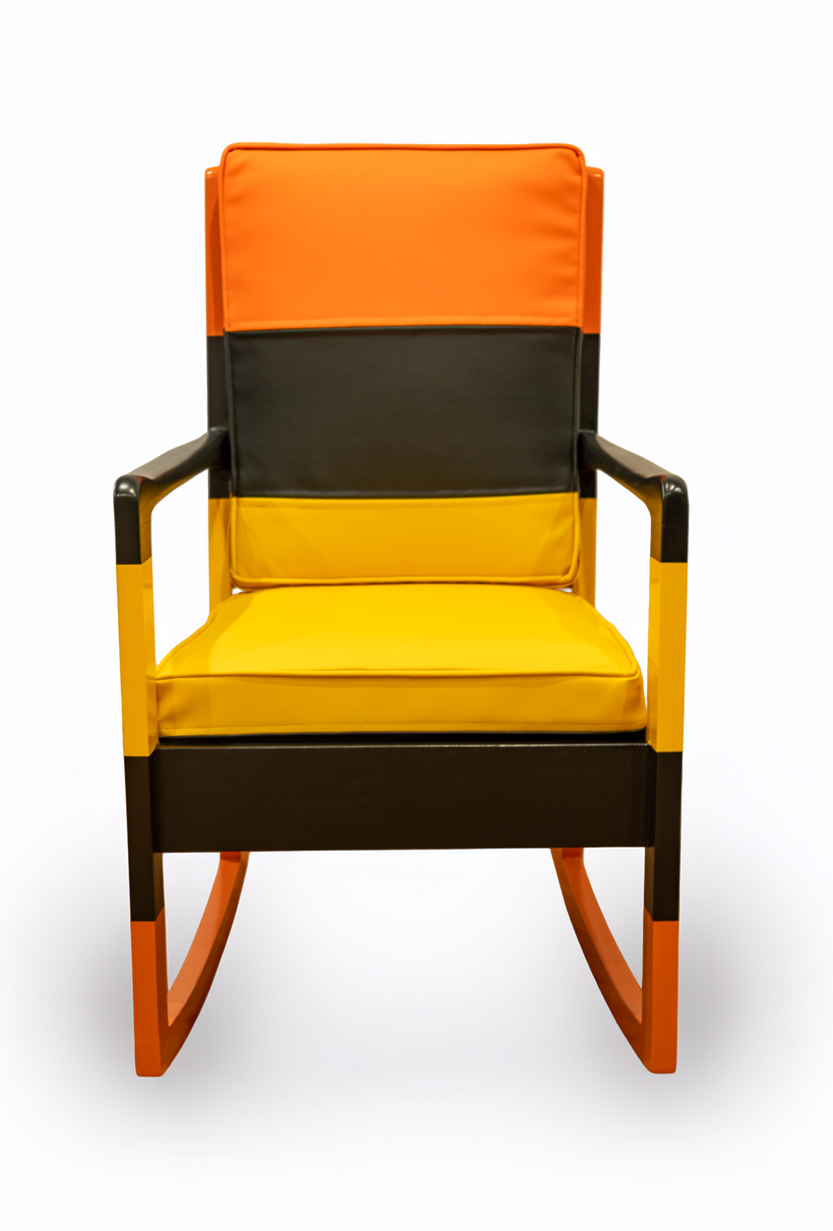 Allsorts by Holly Kay Parsons — cedar rocking chair in Liquorice Allsorts palette
